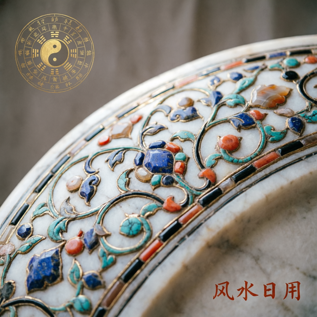 Agra Fort大理石鑲嵌工藝的細節