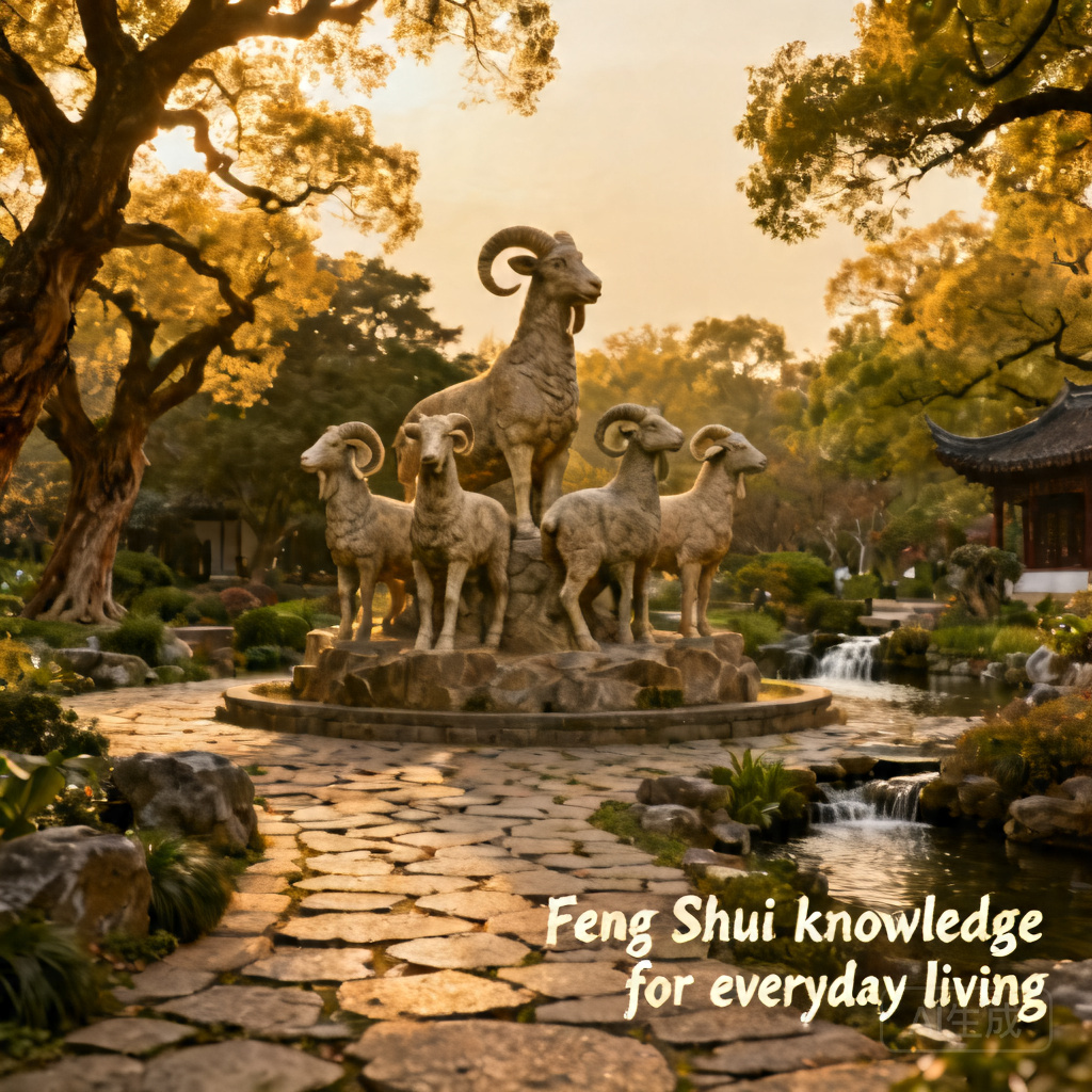 公園核心吉祥地標五羊石像照片