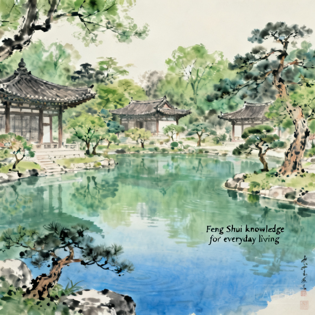 秘苑最大的池塘芙蓉池景觀，周圍的亭閣與原生樹木種植設計用以減緩氣流