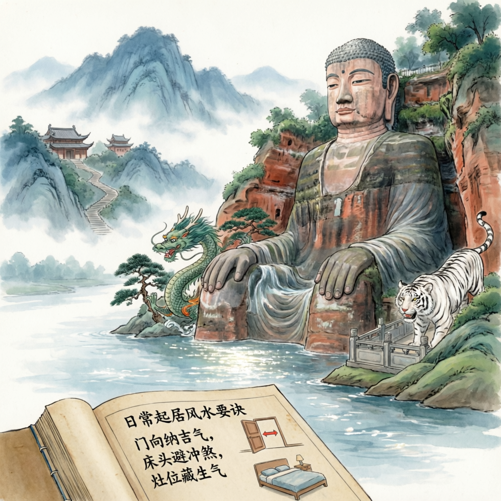 Feng Shui knowledge for everyday living illustration for emei shan leshan giant buddha feng shui analysis guide
