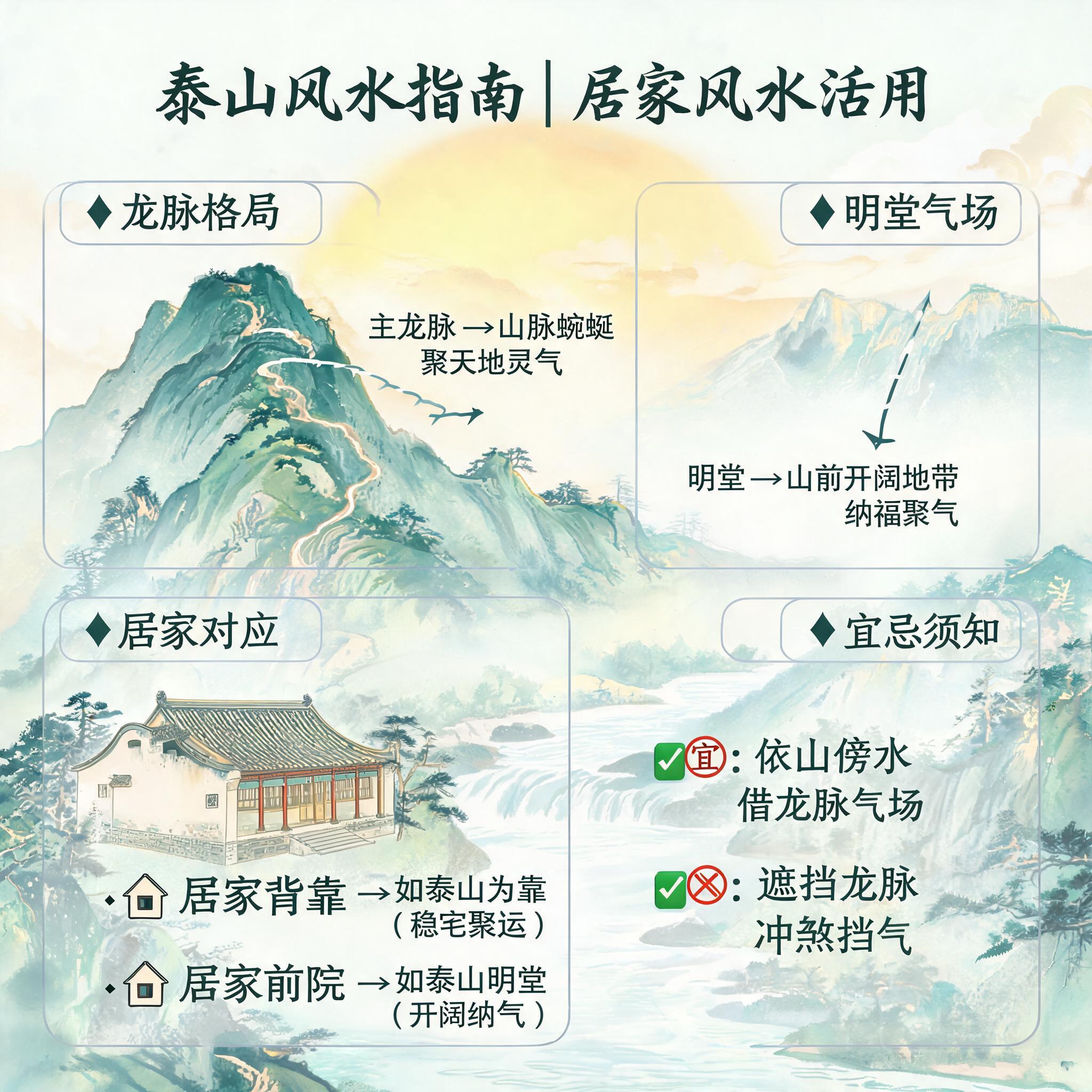 日常風水知識插圖:泰山風水分析之神聖風水格局全指南