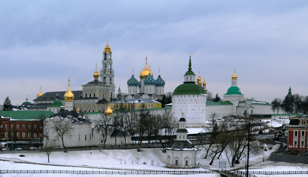 a large building with towers and domes